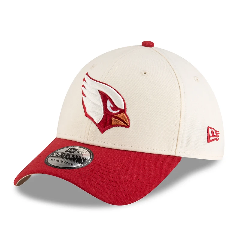 Men's New Era  Natural/Cardinal Arizona Cardinals 2025 Rivalries Collection Sideline 39THIRTY Flex Hat