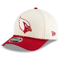 Men's New Era  Natural/Cardinal Arizona Cardinals 2025 Rivalries Collection Sideline A-Frame 9FORTY Adjustable Hat