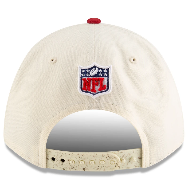 Men's New Era  Natural/Cardinal Arizona Cardinals 2025 Rivalries Collection Sideline A-Frame 9FORTY Adjustable Hat
