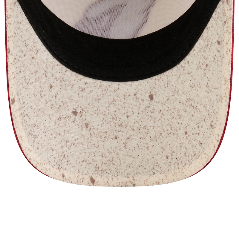 Men's New Era  Natural/Cardinal Arizona Cardinals 2025 Rivalries Collection Sideline A-Frame 9FORTY Adjustable Hat