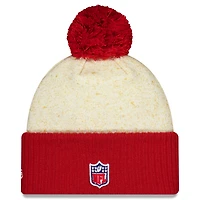 Men's New Era  Natural/Cardinal Arizona Cardinals 2025 Rivalries Collection Sideline Cuffed Knit Hat with Pom