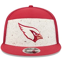 Men's New Era  Natural/Cardinal Arizona Cardinals 2025 Rivalries Collection Team Split Panel 9FIFTY Snapback Hat