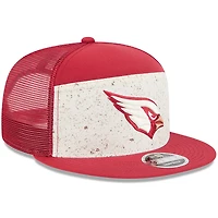 Men's New Era  Natural/Cardinal Arizona Cardinals 2025 Rivalries Collection Team Split Panel 9FIFTY Snapback Hat