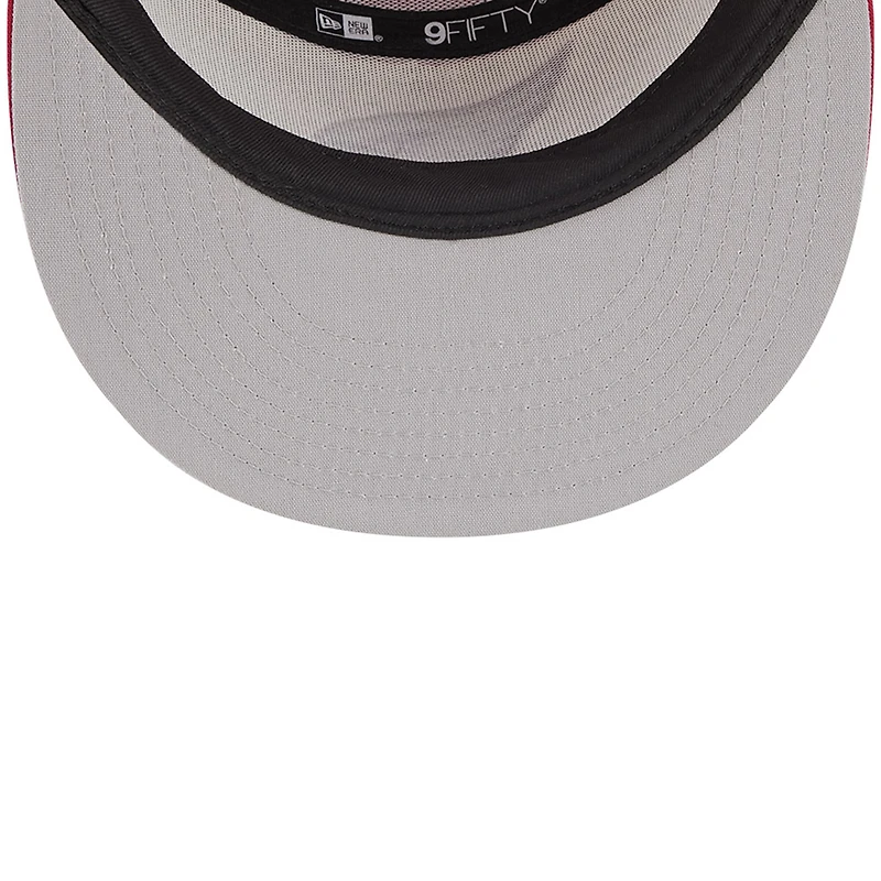 Men's New Era  Natural/Cardinal Arizona Cardinals 2025 Rivalries Collection Team Split Panel 9FIFTY Snapback Hat