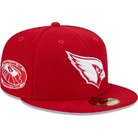 Casquette ajustée 59FIFTY pour homme New Era Scarlet Arizona Cardinals 2006 Inaugural Season Main Patch