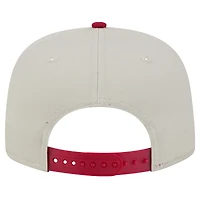 Men's New Era Stone/Cardinal Arizona Cardinals Athletic Golfer Snapback Hat