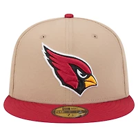 Men's New Era Tan Arizona Cardinals  Logo Main 59FIFTY Fitted Hat