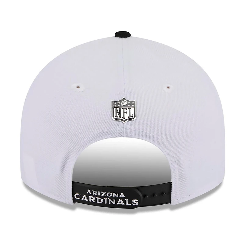 Men's New Era  White/Black Arizona Cardinals 2026 NFL Draft Pre-Curved 9FIFTY Snapback Hat