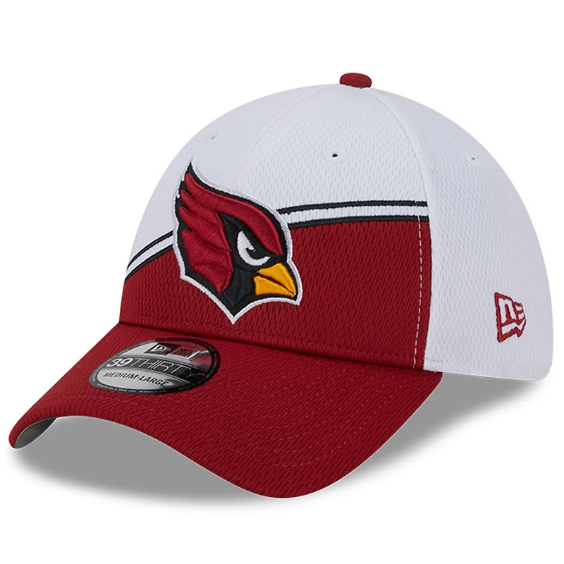 Casquette Flex Line 39THIRTY Sideline 2023 pour homme New Era, blanc/Cardinal Arizona Cardinals