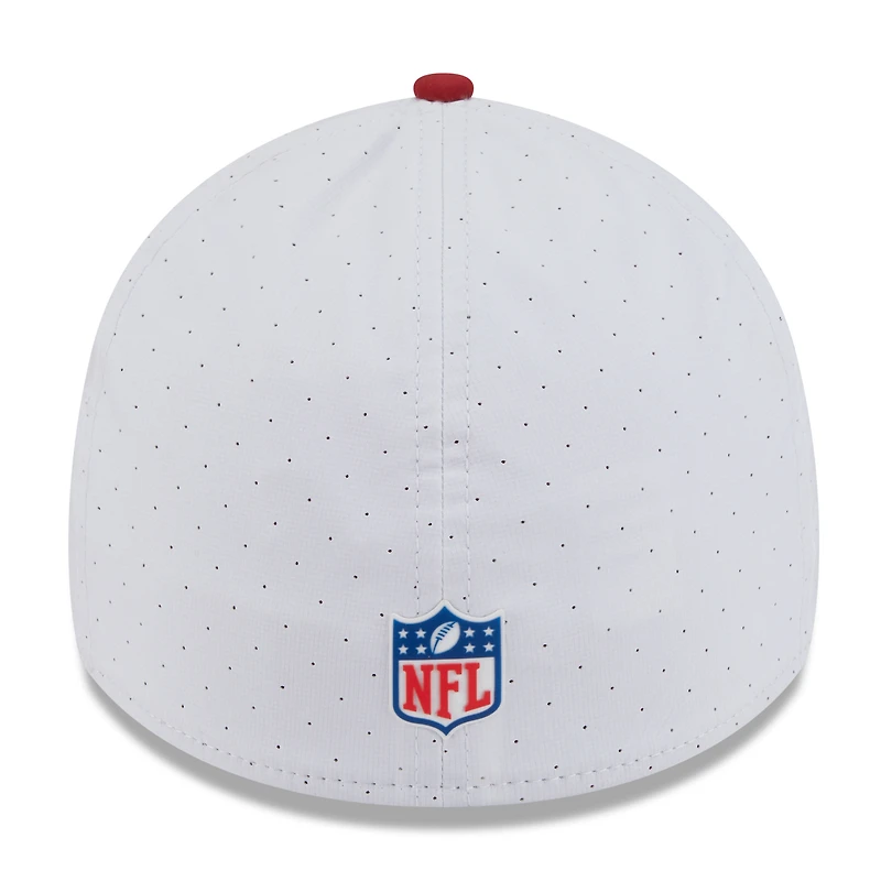 Men's New Era  White/Cardinal Arizona Cardinals 2025 NFL Training Camp 39THIRTY Flex Hat
