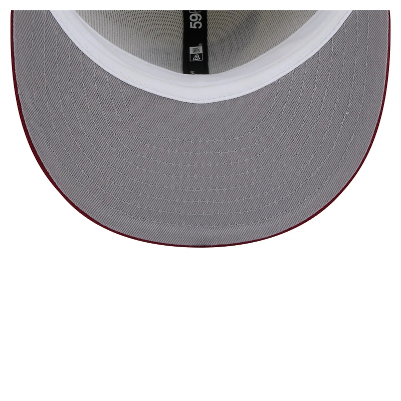 Men's New Era  White/Cardinal Arizona Cardinals Main 59FIFTY Fitted Hat