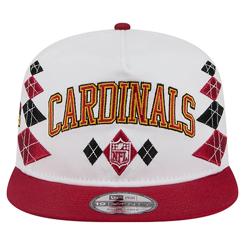 Men's New Era  White Arizona Cardinals Argyle 19TWENTY Adjustable Hat
