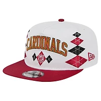 Casquette ajustable New Era blanche Arizona Cardinals Argyle 19TWENTY pour homme