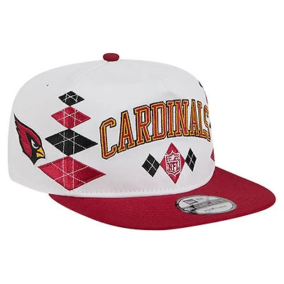 Casquette ajustable New Era blanche Arizona Cardinals Argyle 19TWENTY pour homme