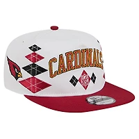 Casquette ajustable New Era blanche Arizona Cardinals Argyle 19TWENTY pour homme