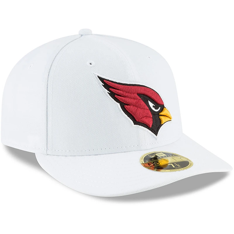 Men's New Era White Arizona Cardinals Omaha Low Profile 59FIFTY Fitted Hat