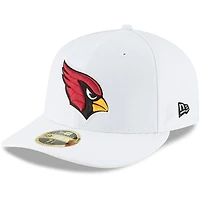 Casquette ajustée 59FIFTY Low Profile Arizona Cardinals Omaha New Era pour homme, blanche