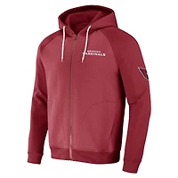 Collection NFL x Darius Rucker pour hommes par Fanatics Cardinal Arizona Cardinals Sweat à capuche entièrement zippé raglan