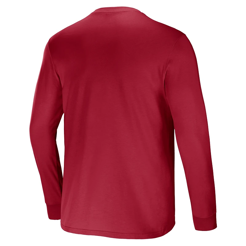 Collection NFL x Darius Rucker pour hommes par Fanatics Cardinal T-shirt à poche manches longues de l'équipe des Cardinals l'Arizona