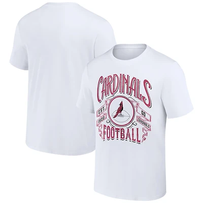 T-shirt de football vintage blanc des Cardinals l'Arizona pour homme, collection NFL x Darius Rucker par Fanatics
