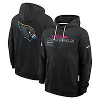 Sweat à capuche Nike noir Arizona Cardinals 2025 NFL Crucial Catch Sideline Standard Issue Dri-FIT pour homme