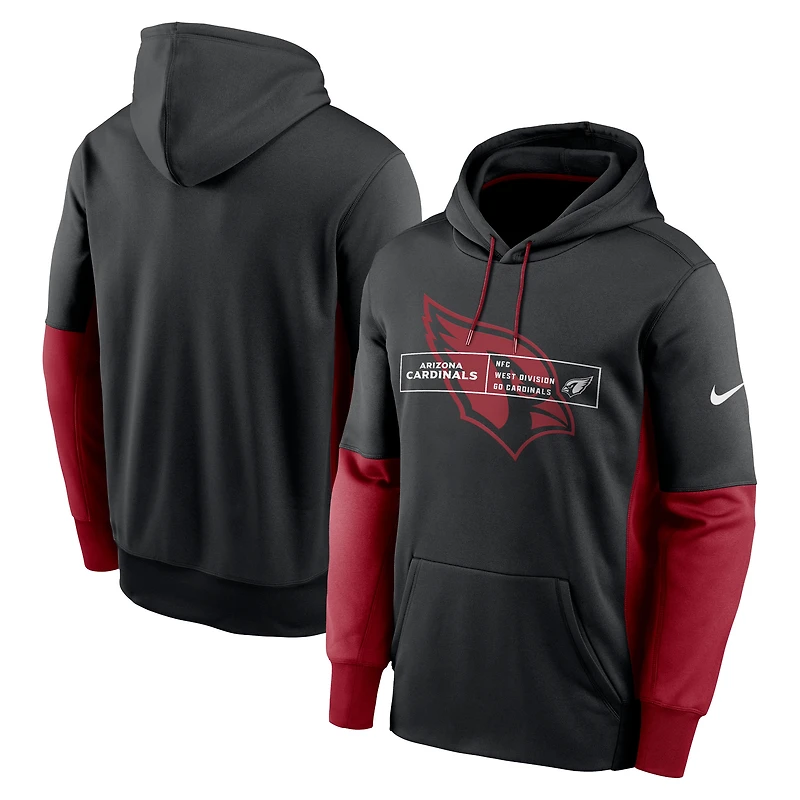 Sweat à capuche Nike Arizona Cardinals noir blocs de couleur pour homme
