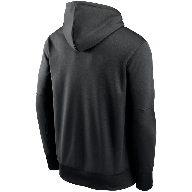 Men's Nike Black Arizona Cardinals Fan Gear Primary Logo Therma Performance Pullover Hoodie