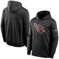 Sweat à capuche Therma Performance Nike noir pour homme, logo principal des Arizona Cardinals, collection Fan Gear.