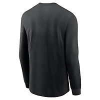 T-shirt à manches longues tri-mélange tendance Nike Arizona Cardinals pour homme, noir