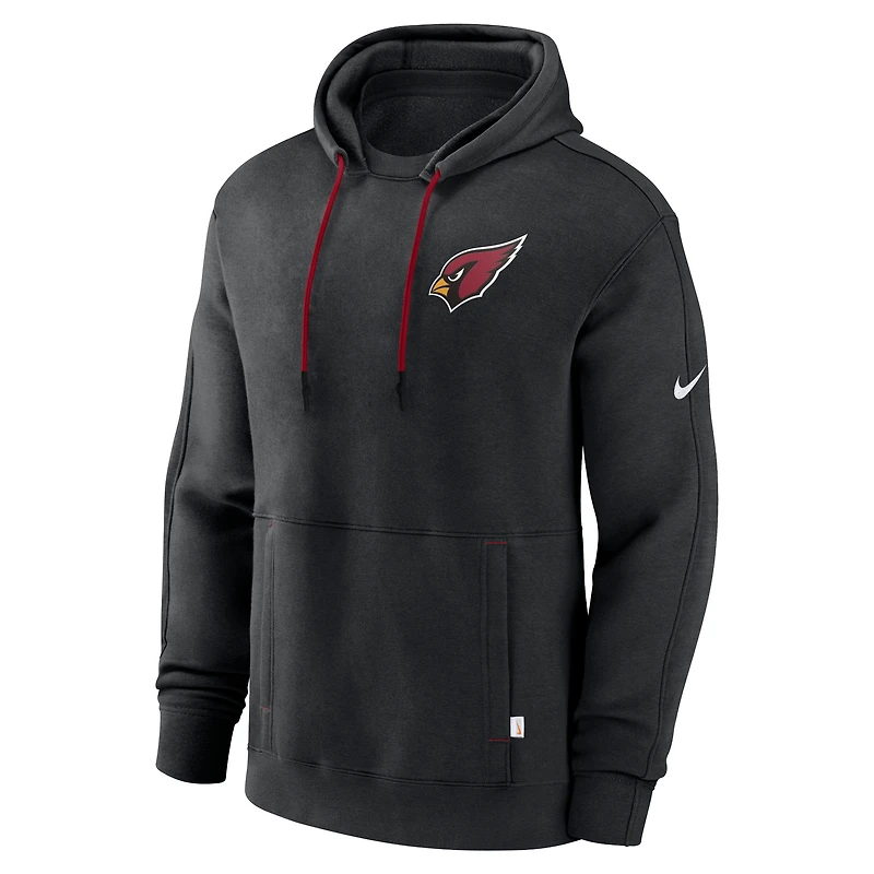 Sweat à capuche logo superposé Nike Arizona Cardinals noir pour homme