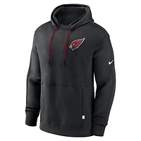 Men's Nike  Black Arizona Cardinals Layered Logo Statement Pullover Hoodie