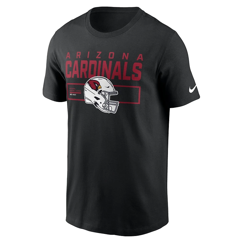 T-shirt Nike noir pour homme avec logo Primetime Helmet des Cardinals de l'Arizona