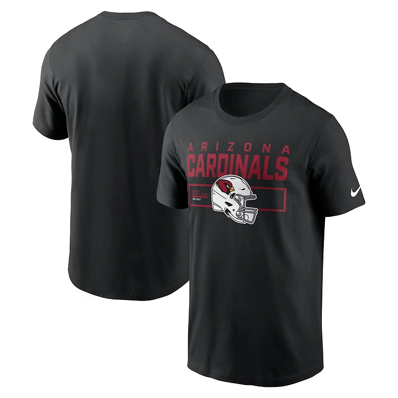 T-shirt Nike noir pour homme avec logo Primetime Helmet des Cardinals de l'Arizona