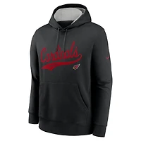 Sweat à capuche Nike noir avec logo Arizona Cardinals Rewind Club pour homme