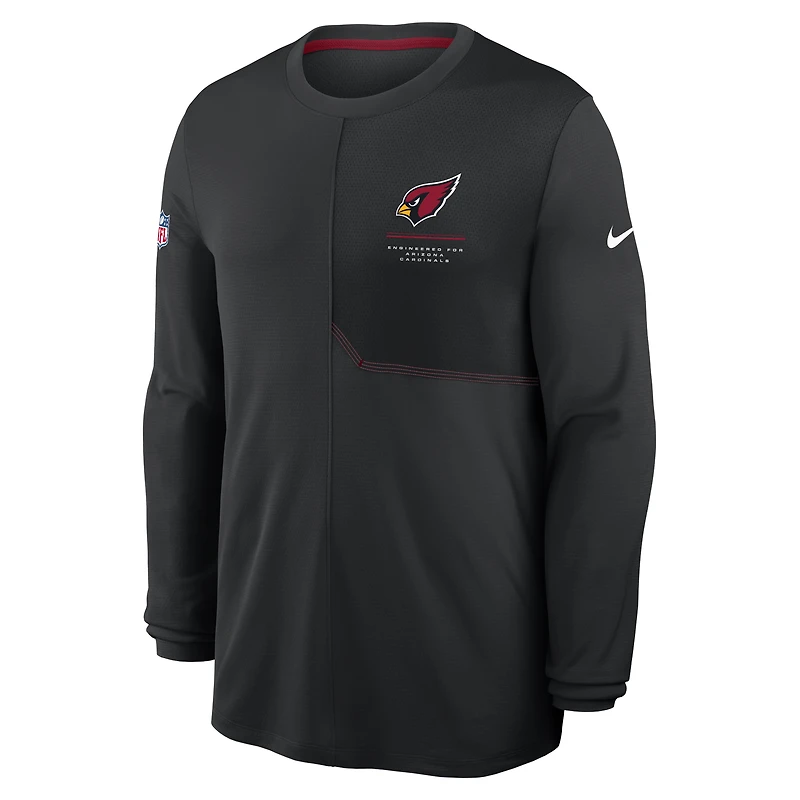 Men's Nike  Black Arizona Cardinals Sideline Coaches UV Dri-FIT Long Sleeve Shirt