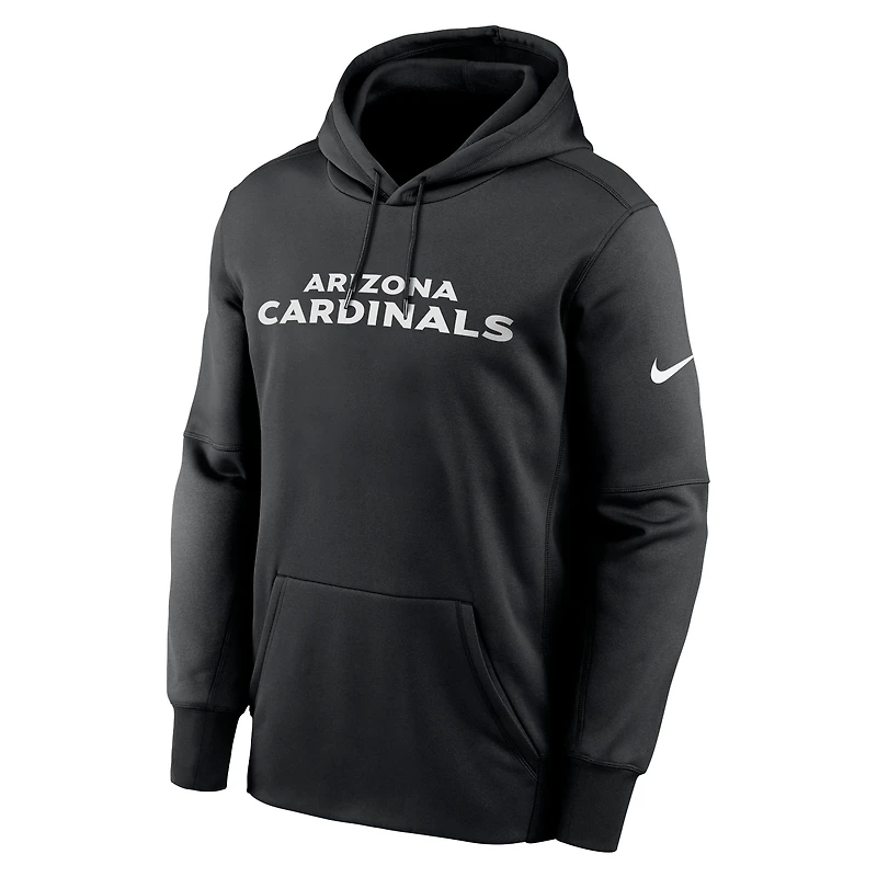 Chandail à capuchon enfiler Performance Arizona Cardinals Wordmark pour homme de Nike, noir
