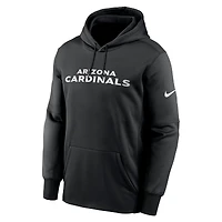Chandail à capuchon enfiler Performance Arizona Cardinals Wordmark pour homme de Nike, noir