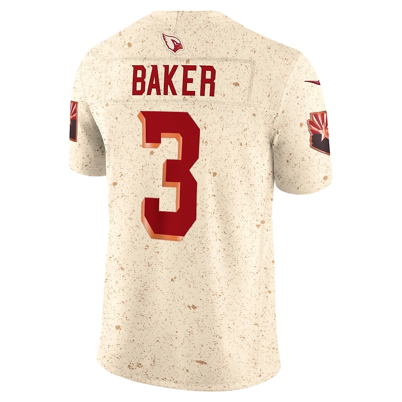 Maillot Nike Budda Baker Natural Arizona Cardinals Collection Rivalités 2025 pour homme, édition limitée cousue