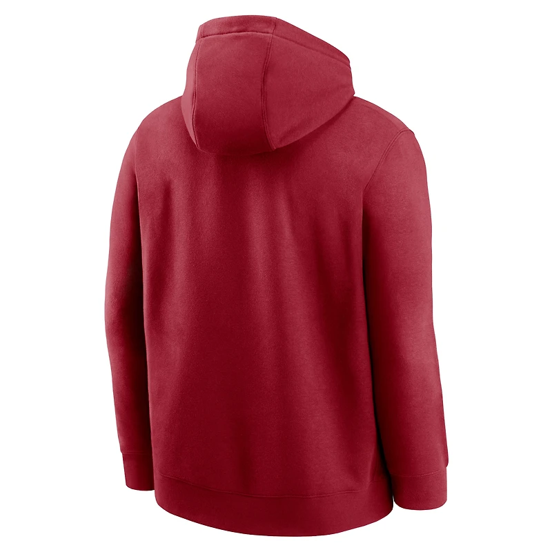Men's Nike Cardinal Arizona Cardinals Club Logo Pullover Hoodie