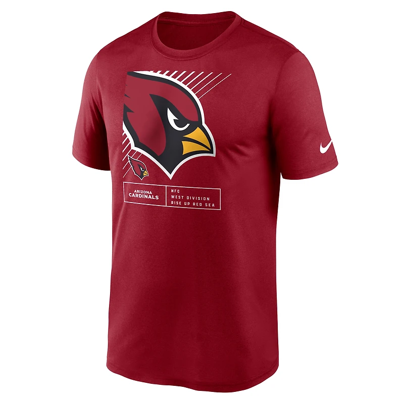 Men's Nike Cardinal Arizona Cardinals Legend Yard Lines Performance T-Shirt