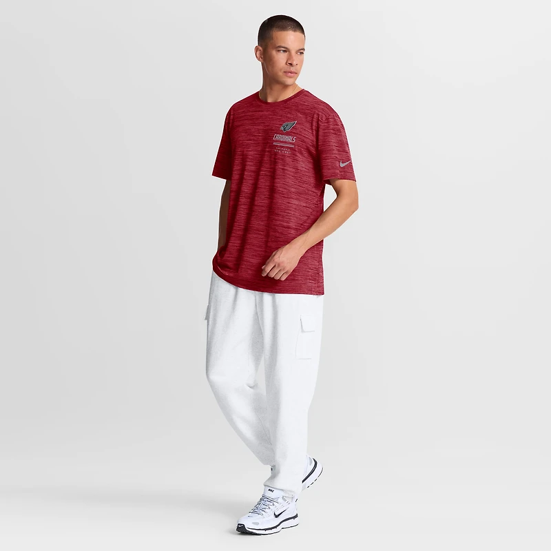 Men's Nike Cardinal Arizona Cardinals Sideline Double Covered Dri-FIT Velocity T-Shirt