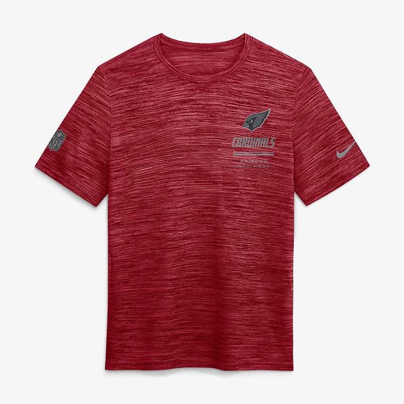 Men's Nike Cardinal Arizona Cardinals Sideline Double Covered Dri-FIT Velocity T-Shirt