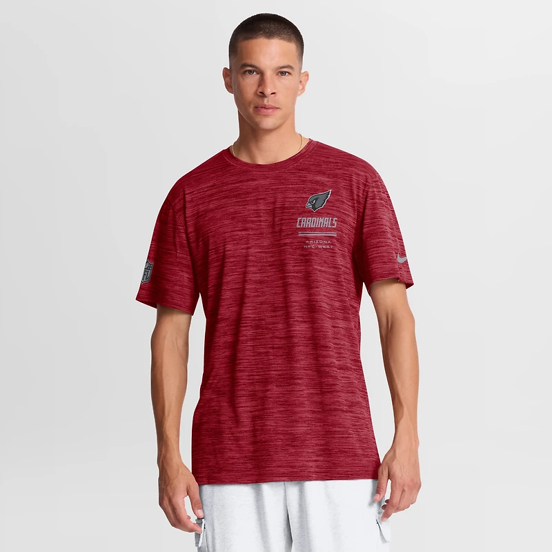 Men's Nike Cardinal Arizona Cardinals Sideline Double Covered Dri-FIT Velocity T-Shirt