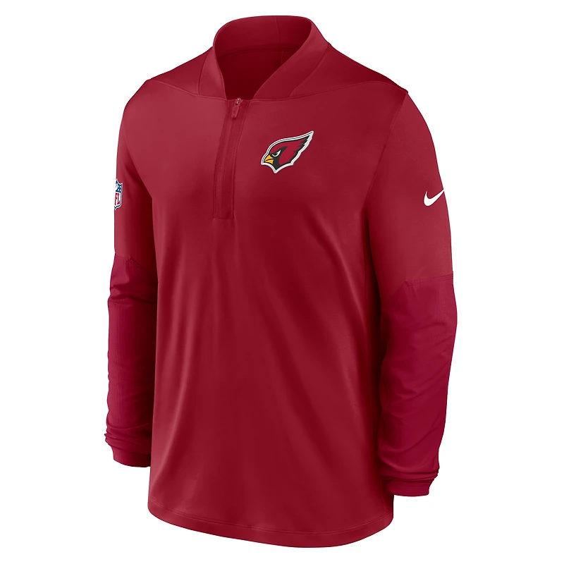 Pull Nike Cardinal Sideline Dri-FIT demi-zippé pour homme des Cardinals de l'Arizona
