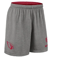 Short réversible Nike Cardinal Arizona Cardinals Sideline Dri-FIT pour homme