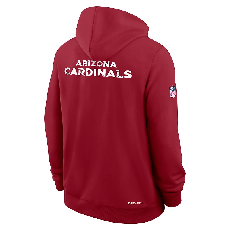 Men's Nike Cardinal Arizona Cardinals Sideline Standard Issue Initial Home Dri-FIT Hoodie