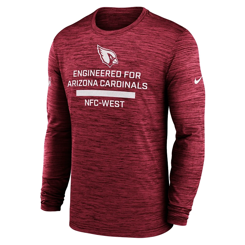 Men's Nike Cardinal Arizona Cardinals Sideline Velocity Performance Long Sleeve T-Shirt