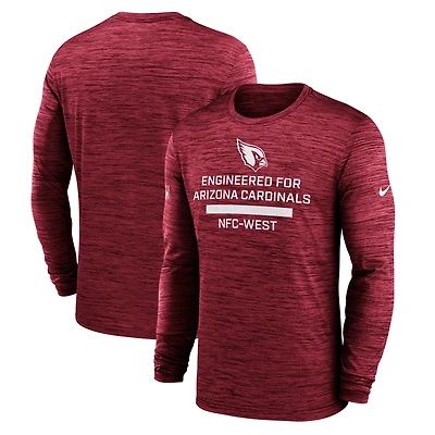 Men's Nike Cardinal Arizona Cardinals Sideline Velocity Performance Long Sleeve T-Shirt