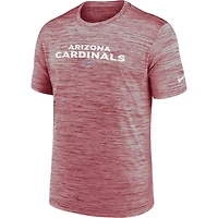 T-shirt Nike Cardinal Arizona Cardinals Team Sideline Velocity Performance pour homme