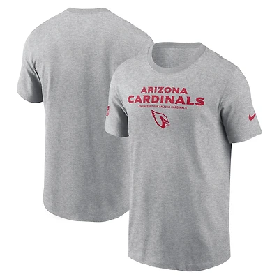 Men's Nike Heather Gray Arizona Cardinals Sideline Dri-FIT T-Shirt